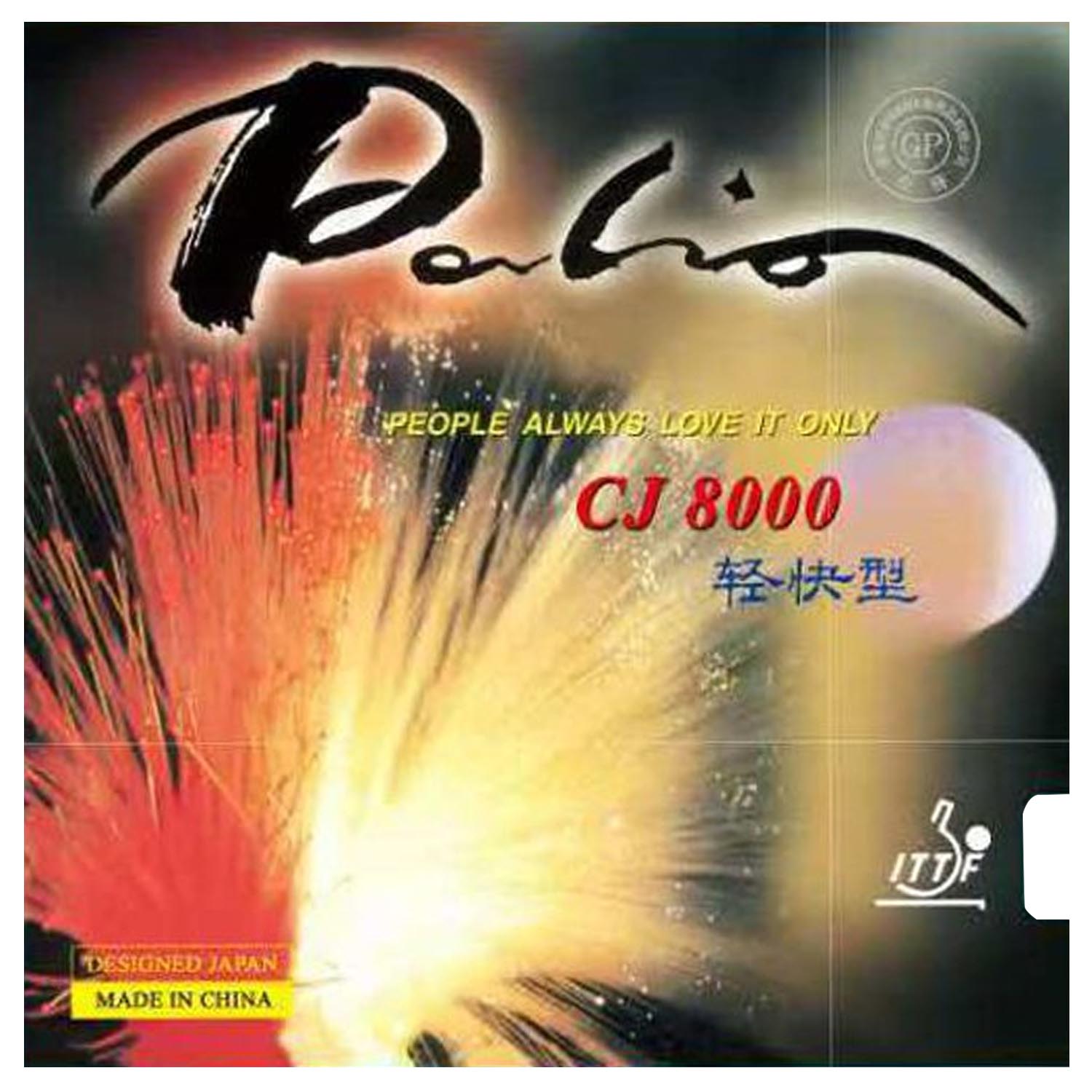 Table Tennis Japanese - Palio CJ8000 Light&Fast Typ Pips-In Tischtennisbelag