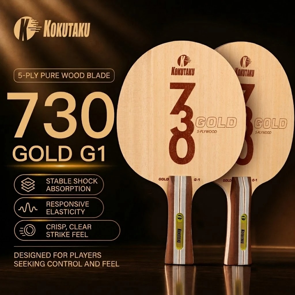 Table Tennis Japanese - Kokutaku Tischtennisschläger FL 730 G1 5-Schicht-Holz
