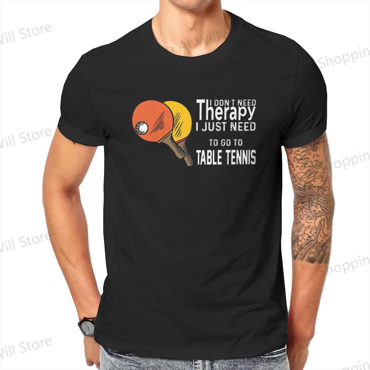 Table Tennis China - Tops aus 100 % Baumwolle, Freizeitsport,