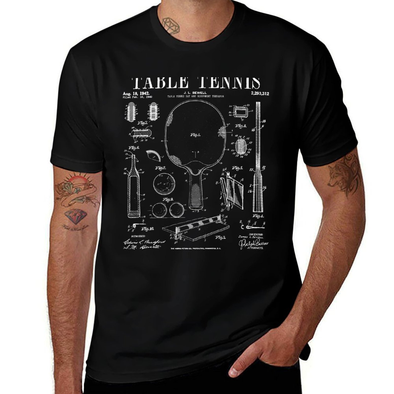 Table Tennis Drawing - Tischtennis Ping Pong Old Vintage Patent
