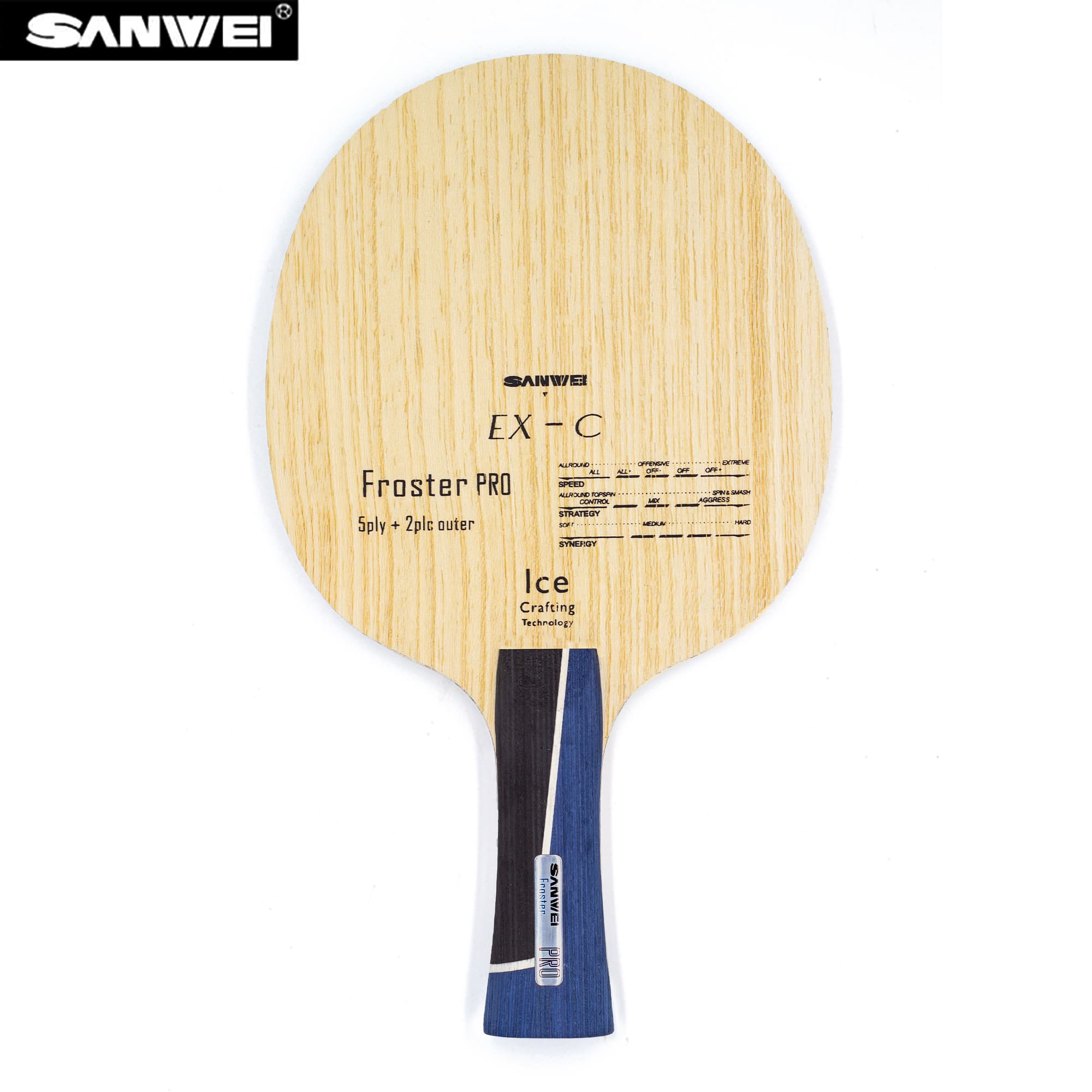 Table Tennis Usa - SANWEI ALC Tischtennis Blade Froster Pro