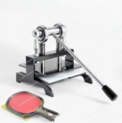 Table Tennis Double - Tischtennisschläger-Gummischneidemaschine mit Doppelrollenlager, Manuelle Presse, Ping-Pong-Schläger-Gummikantenschneider