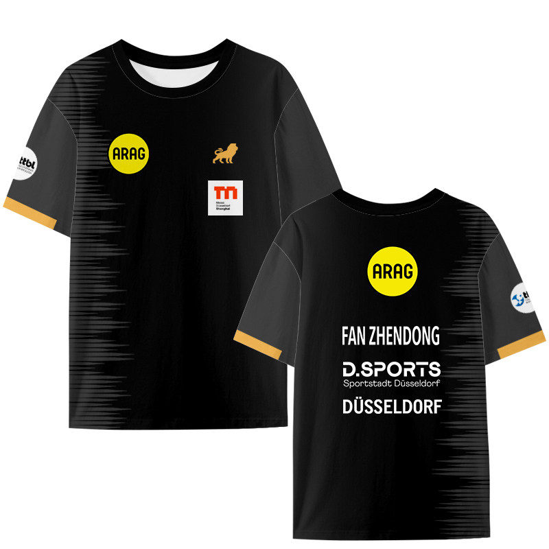 Table Tennis Drawing - Fan-Tischtennis-Trikot für Herren, Kurzarm-T-Shirt, Sport-Trainings-T-Shirt, atmungsaktives