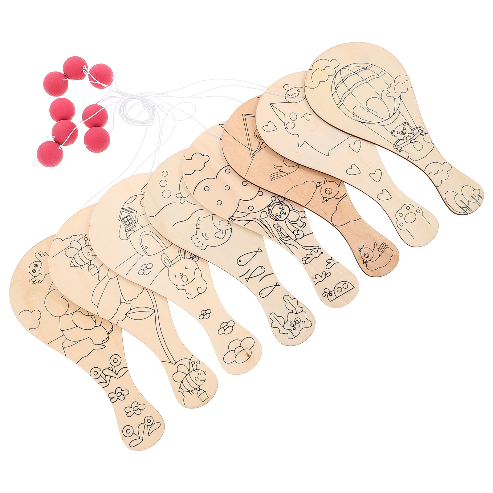 8-teiliges Set aus unbehandelt – Table Tennis Drawing Bewertung und Preis