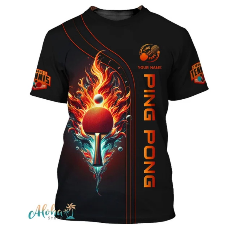 Voller Druck Ping Pong T-shirt – Table Tennis China Bewertung und Preis